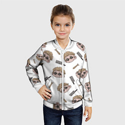 Бомбер детский Нанами Кенто Магическая битва, цвет: 3D-белый — фото 2
