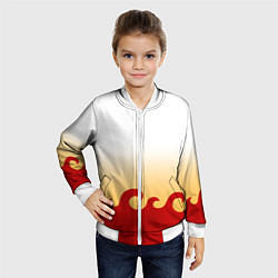 Бомбер детский ШИНДЖУРО РЕНГОКУ KNY, цвет: 3D-белый — фото 2