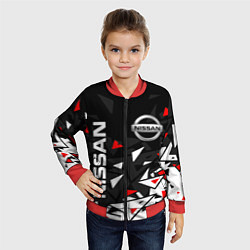Бомбер детский NISSAN НИССАН ОСКОЛКИ, цвет: 3D-красный — фото 2