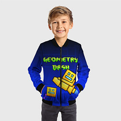 Бомбер детский Geometry Dash, цвет: 3D-черный — фото 2