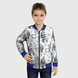 Бомбер детский Морской узор Nautical Pattern, цвет: 3D-синий — фото 2