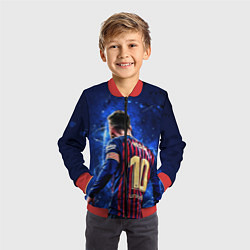 Бомбер детский Leo Messi Лео Месси 10, цвет: 3D-красный — фото 2