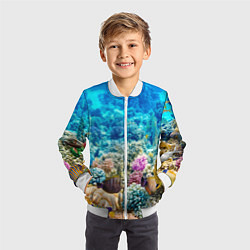 Бомбер детский Риф, цвет: 3D-белый — фото 2