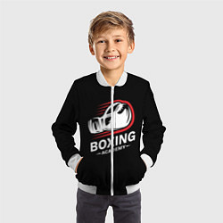 Бомбер детский Бокс, цвет: 3D-белый — фото 2