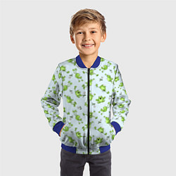 Бомбер детский Веселые лягушки, цвет: 3D-синий — фото 2