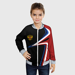 Бомбер детский РОССИЯ RUSSIA UNIFORM, цвет: 3D-серый — фото 2
