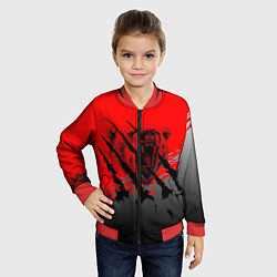 Бомбер детский Славянские символы, цвет: 3D-красный — фото 2