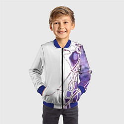 Бомбер детский Фиолетовые нити, цвет: 3D-синий — фото 2