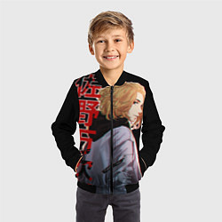 Бомбер детский Токийские мстители, цвет: 3D-черный — фото 2