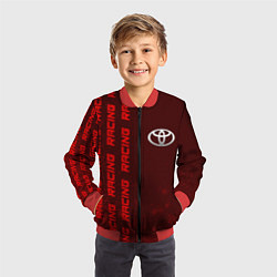 Бомбер детский Тойота - Pro Racing Паттерн, цвет: 3D-красный — фото 2