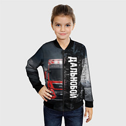 Бомбер детский Дальнобой Red Truck, цвет: 3D-черный — фото 2