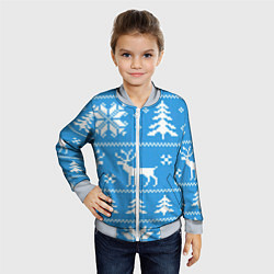 Бомбер детский Зимняя ночь, цвет: 3D-серый — фото 2