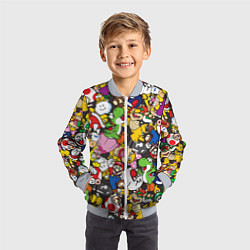 Бомбер детский Mario ALLSTARS, цвет: 3D-серый — фото 2