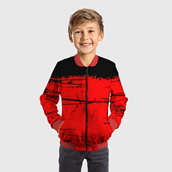 Бомбер детский КРАСНЫЙ ГРАНЖ RED GRUNGE, цвет: 3D-красный — фото 2