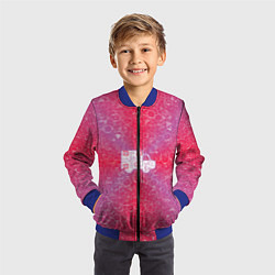 Бомбер детский Грузовик на фоне АПВ 8 2 5 3, цвет: 3D-синий — фото 2