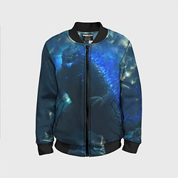 Бомбер детский ГОДЗИЛЛА В МОРЕ, цвет: 3D-черный