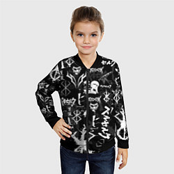 Бомбер детский BERSERK SYMBOL LOGO БЕРСЕРК СИМВОЛИКА ПАТТЕРН, цвет: 3D-черный — фото 2