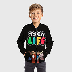 Бомбер детский Toca Life: Friends, цвет: 3D-черный — фото 2