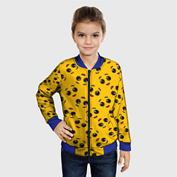 Бомбер детский FORTNITE BANANA FACE PATTERN ФОРТНАЙТ ЛИЦО БАНАНА, цвет: 3D-синий — фото 2