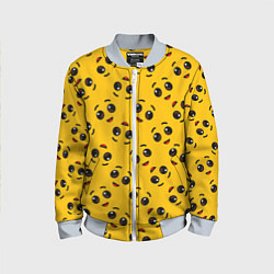 Бомбер детский FORTNITE BANANA FACE PATTERN ФОРТНАЙТ ЛИЦО БАНАНА, цвет: 3D-серый