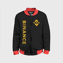 Детский бомбер БИНАНС ЛОГО КАРБОН BINANCE LOGO