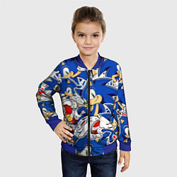 Бомбер детский SONIC ПАТТЕРН СОНИК, цвет: 3D-синий — фото 2