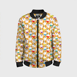 Бомбер детский Вельш-Корги Пемброк, цвет: 3D-черный