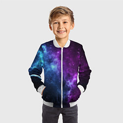 Бомбер детский NEON GALAXY НЕОНОВЫЙ КОСМОС, цвет: 3D-белый — фото 2