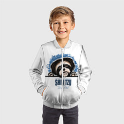 Бомбер детский Ши-Тцу Shih-Tzu, цвет: 3D-белый — фото 2