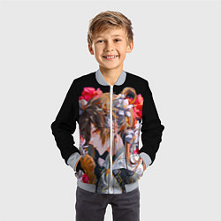Бомбер детский Чжун Ли в цветах Genshin impact, цвет: 3D-серый — фото 2