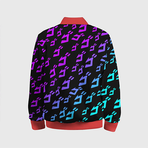 Детский бомбер JOJOS BIZARRE ADVENTURE NEON PATTERN НЕОН УЗОР / 3D-Красный – фото 2