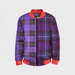 Детский бомбер Purple Checkered