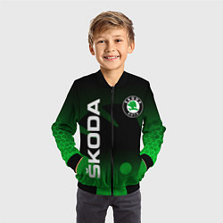 Бомбер детский SKODA SPORT GRADIENT ШКОДА СПОРТ, цвет: 3D-черный — фото 2