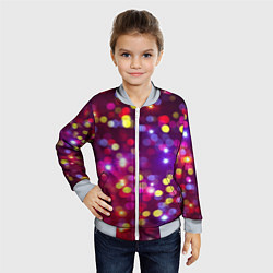Бомбер детский ПРАЗДНИЧНЫЕ ОГОНЬКИ НОВЫЙ ГОД 2022, цвет: 3D-серый — фото 2