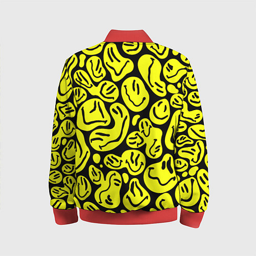Детский бомбер The Смайлики / 3D-Красный – фото 2