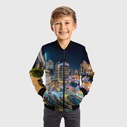 Бомбер детский Дубай Марина, цвет: 3D-черный — фото 2