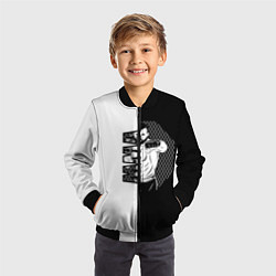 Бомбер детский Боец ММА чёрно-белое, цвет: 3D-черный — фото 2