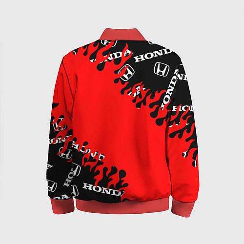 Детский бомбер Honda нарисованный огонь / 3D-Красный – фото 2
