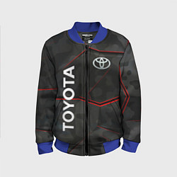 Бомбер детский Toyota sport auto, цвет: 3D-синий