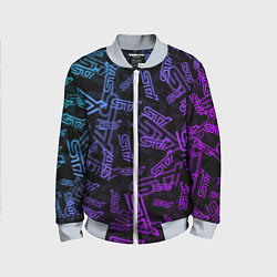 Бомбер детский STI NEON PATTERN, цвет: 3D-серый