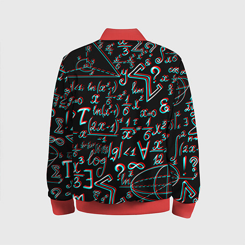 Детский бомбер ФОРМУЛЫ ГЛИТЧ GLITCH / 3D-Красный – фото 2