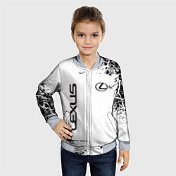 Бомбер детский Lexus texture Трещины, цвет: 3D-серый — фото 2