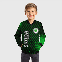 Бомбер детский SKODA Skoda Pro Racing - Арт, цвет: 3D-черный — фото 2