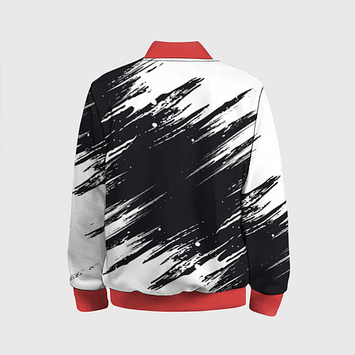 Детский бомбер БЕЛАЯ КРАСКА БРЫЗГИ / 3D-Красный – фото 2