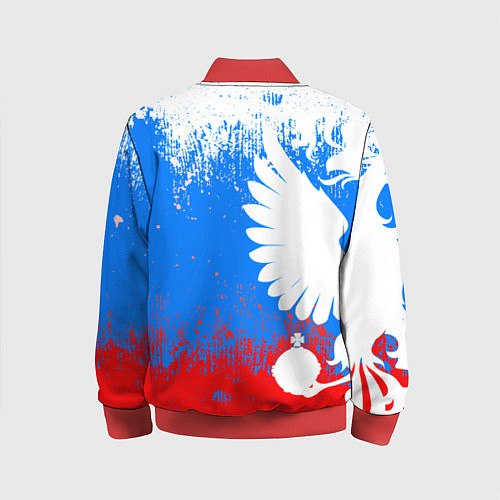 Детский бомбер Я русский герб / 3D-Красный – фото 2