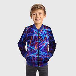 Бомбер детский Neon pattern Fashion 2055, цвет: 3D-синий — фото 2