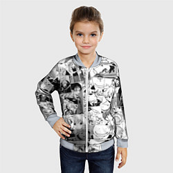 Бомбер детский Ansatsu kyoshitsu pattern, цвет: 3D-серый — фото 2