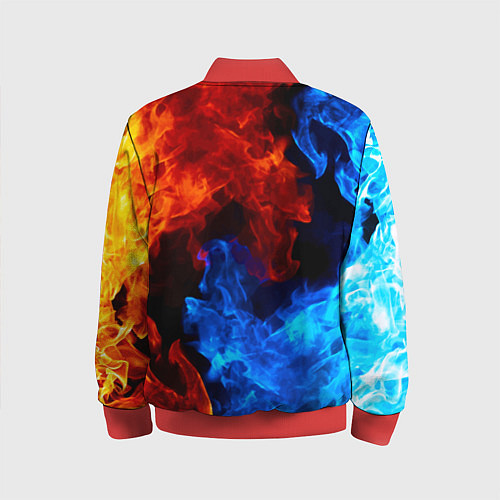 Детский бомбер Огонь - Вода Инь - Янь / 3D-Красный – фото 2