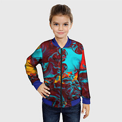 Бомбер детский Каляка-маляка, цвет: 3D-синий — фото 2