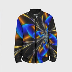 Бомбер детский Neon vanguard pattern Fashion 2023, цвет: 3D-черный